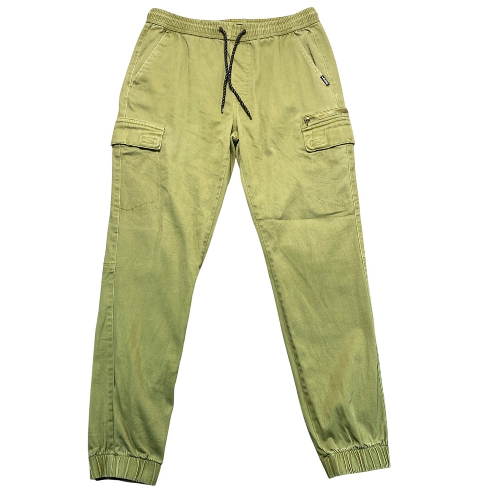 Tony‎ Hawk Mens Cargo Jogger Pants Olive Green Stretch Twill Size Medium